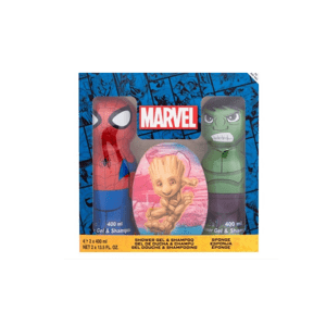 SPIDERMAN & HULK - ajándékcsomag  2x 400 ml sampon és tusfürdő 2in1 + mosdószivacs