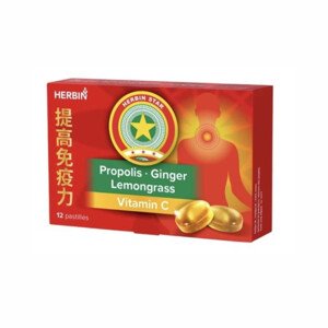 HealthNA Szopogató cukorkák gyömbérrel, propolissal és C-vitaminnal - 12db - Herbin