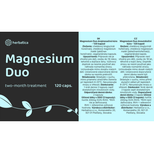 Magnézium DUO kéthavi kezelés - 120 kapszula - Herbatica